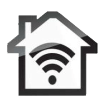 Symbol: Haus mit WLAN